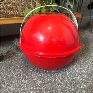 Vintage INGRID Chicago Red Party Picnic Ball 6 Serving Set